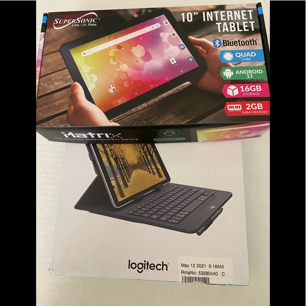 Matrix super sonic internet tablet and keyboard portfolio 10”